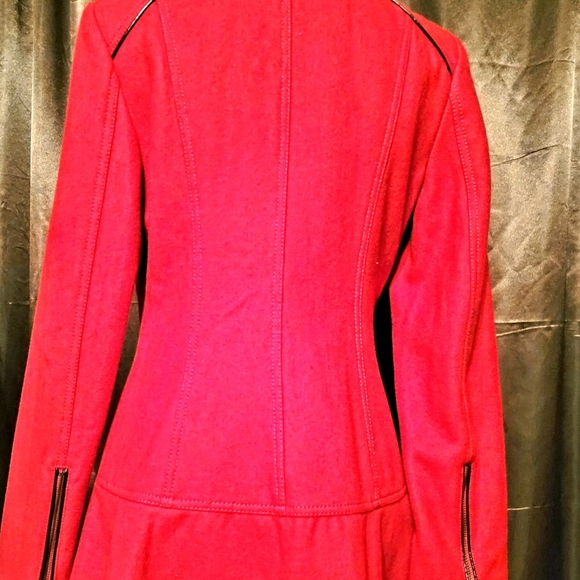 Guess Red Wool Coat - Picture 2 of 4